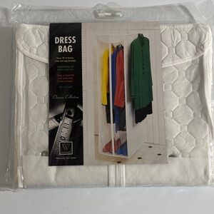 Dress Bag Garment Storage - White